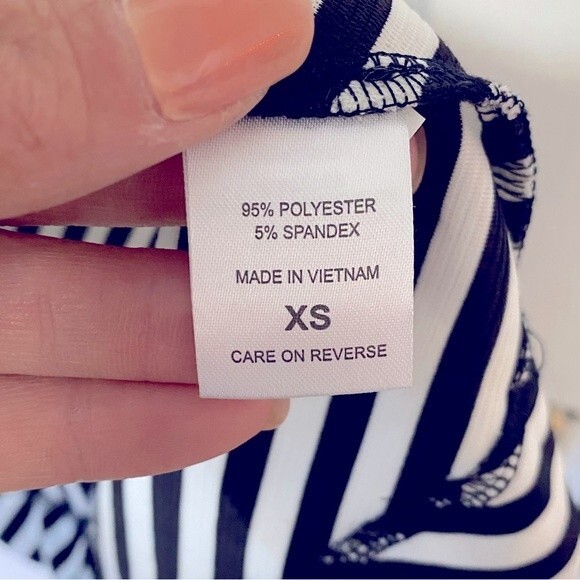 NY&CO Black & White Stripe Dress-Size XS - Picture 7 of 7